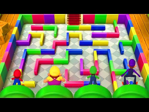 Mario Party 10 - Minigames - Mario vs Luigi vs Wario vs Waluigi (Master CPU)