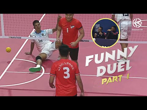 Funny Sepaktakraw Duel | Part 1| 30th Sea Games| HD