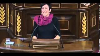 Maite Aristegui (Amaiur) canta contra la Lomce en el Congreso (28/11/13)