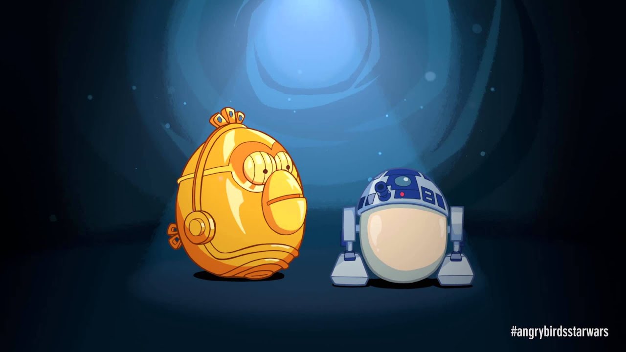 Angry Birds Star Wars: R2D2 \u0026 C3PO  exclusive gameplay 