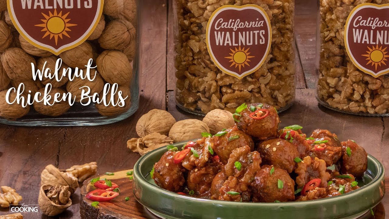 Walnut Chicken Balls with Spicy Sauce | California Walnuts India