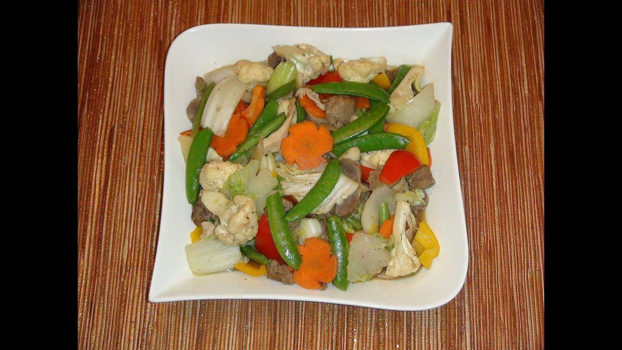 PINOY RECIPE CHOP SUEY [STIR FRY MIXED VEGETABLES WITH CHICKEN