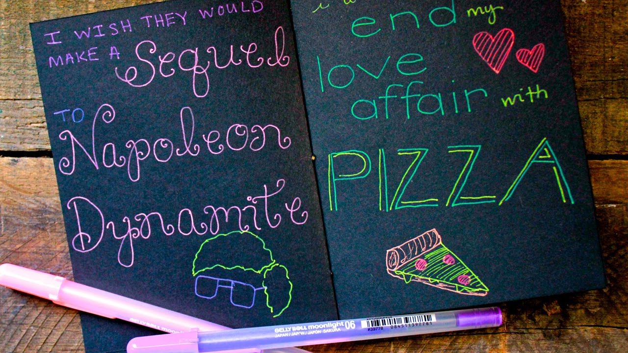 How to write on black paper