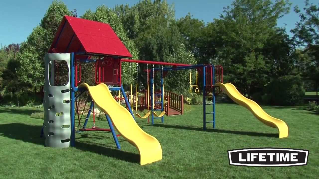 Lifetime Double Slide Deluxe Playset (Primary Colors) 90274 - YouTube