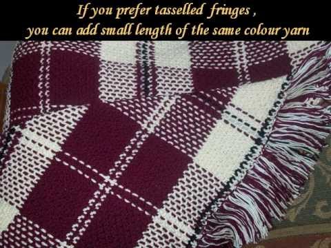 Crochet tartan blanket: Edging - YouTube