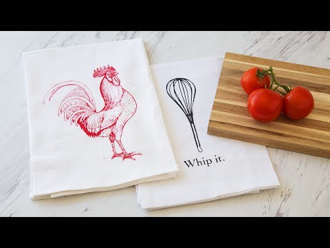 Coin Laundry - Hand Printed Flour Sack Towels Coin Laundry - Hand Printed Flour Sack Towels
