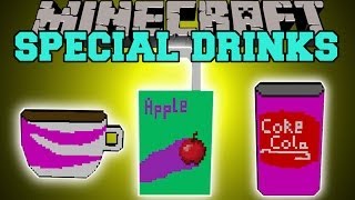 Minecraft: SPECIAL DRINKS (SODA, COFFEE, TEA, JUICE & MORE) Mod Showcase