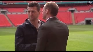 Watch Carl Froch push George Groves and Groves' reaction