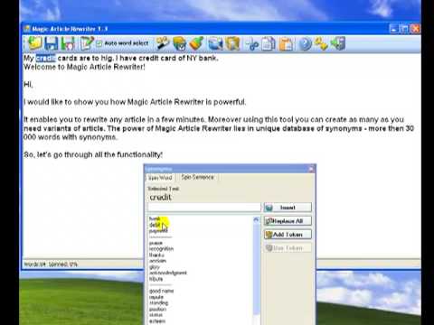 MAGIC ARTICLE REWRITER DOWNLOAD