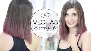 Mechas de color con papel crepé