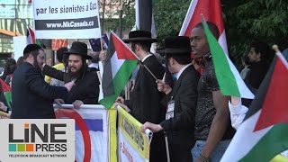 Rabbins pour la Palestine. Manif contre intervention israélienne / Montréal - Canada 11 juillet 2014