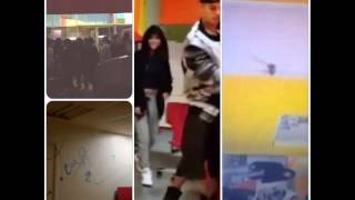 Justin Bieber and Selena Gomez at a dance studio