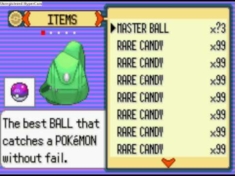 pokemon ruby cheat master ball