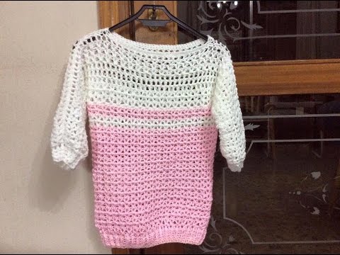 Cách móc áo phần 1 - How to crochet a Sweater part 1