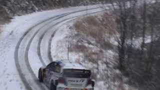 SORTIE DE ROUTE (CRASH)OGIER RALLYE MONTE CARLO 2014 ES3 COL DE PERTY