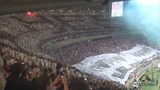 Torcida do Galo na final da Libertadores no Mineirão e Mosaico "Yes We Cam"