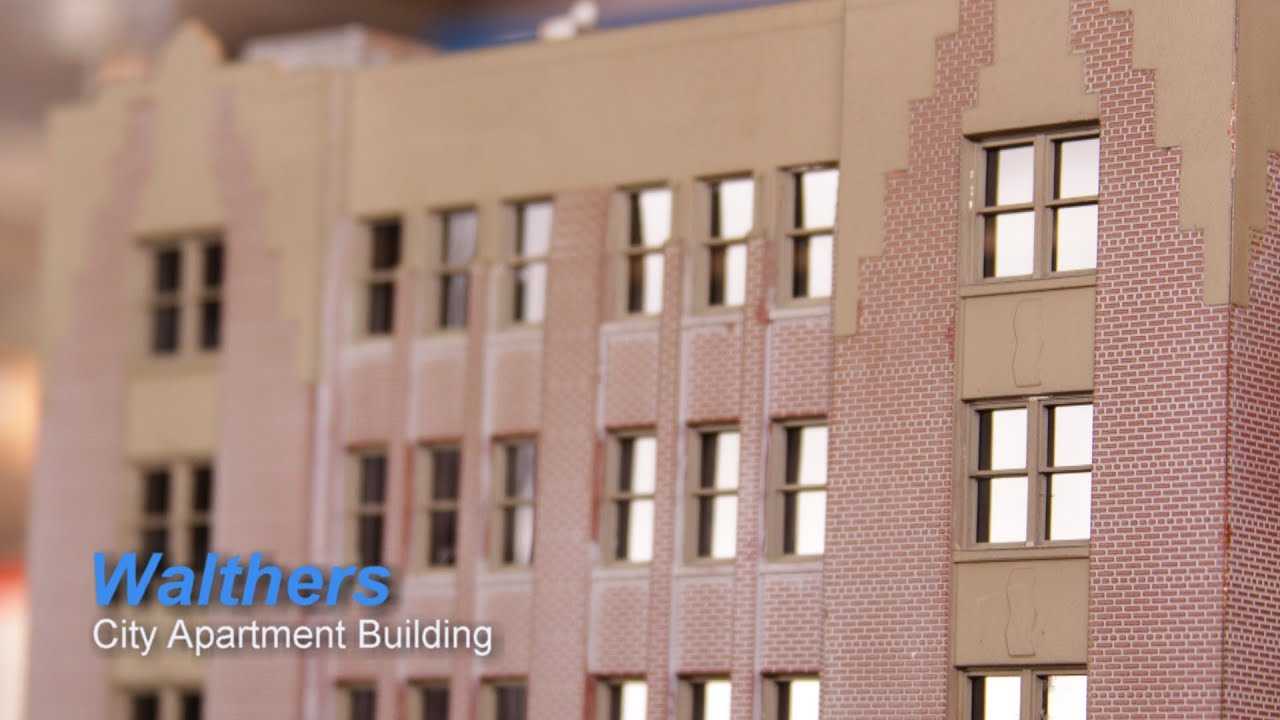 Model Railroad HO Scale Build - Walthers City Apartment Building 