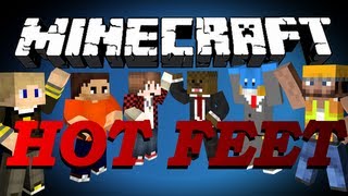 BRAND NEW Minecraft Hot Feet Minigame w/ BajanCanadian, HuskyMudkipz and Friends!