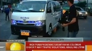 Mga pumapasadang sasakyan na colorum o kaya'y may traffic violations, hinuli ng LTFRB