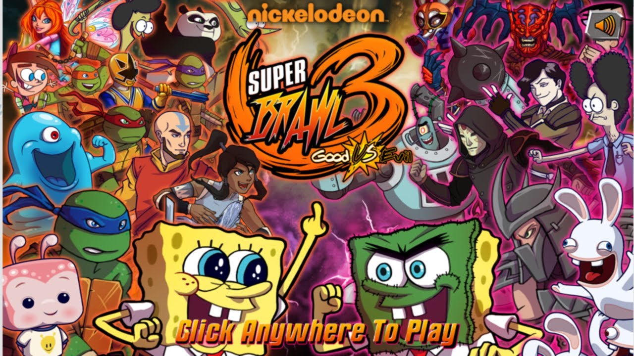 Nick Games: Super Brawl 3 Good Vs. Evil [Gameplay/Walkthrough