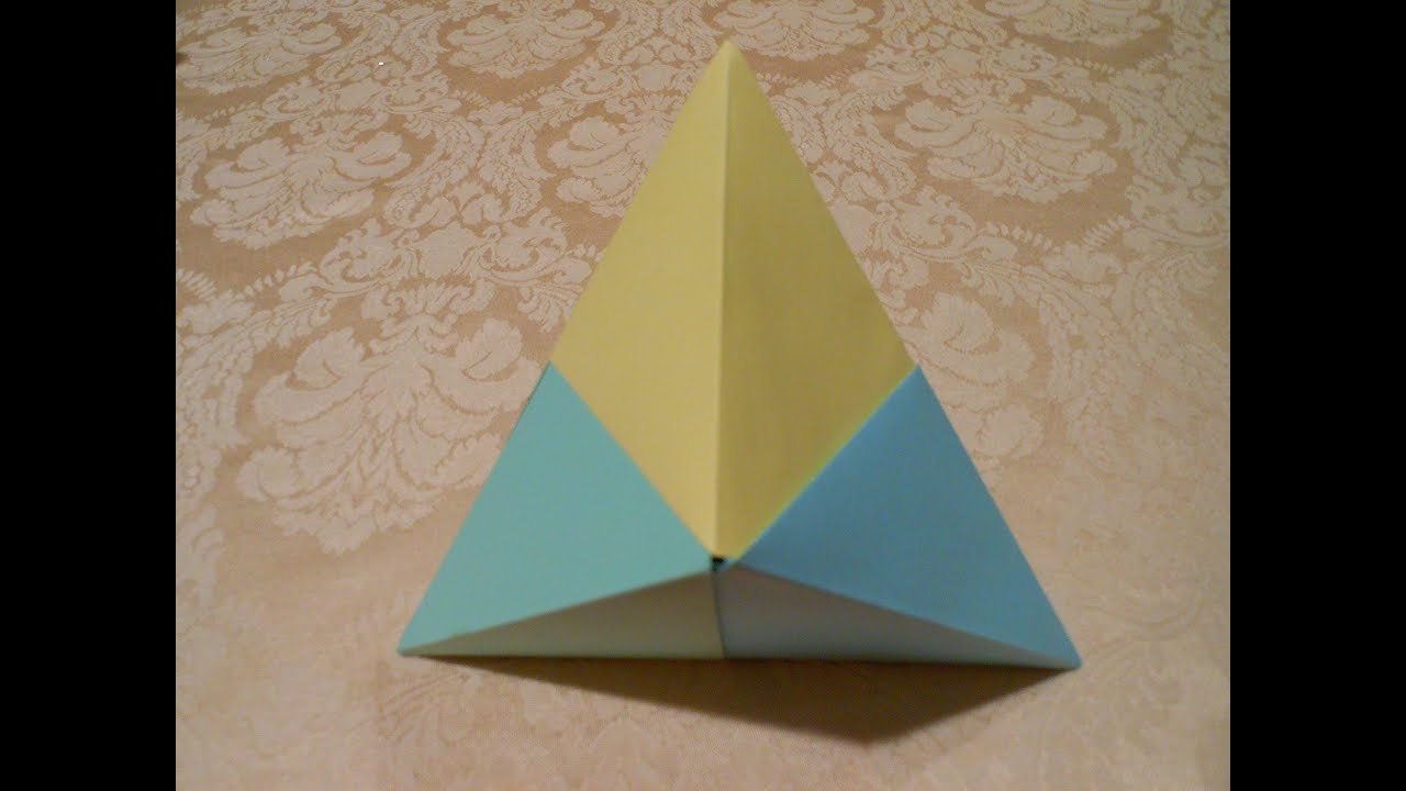 How to make an origami 3D triangle(HD) - YouTube
