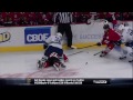 Jannik Hansen flying elbow on Marian Hossa Feb 19 2013 Vancouver Canucks vs Chicago Blackhawks NHL