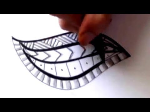 How To Draw a Tribal Maori Polynesian Tattoo Design Pattern - YouTube