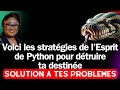Voici les strat?gies de lEsprit de Python pour d?truire  ta destin?e. Pasteur Joelle Kabasele.
