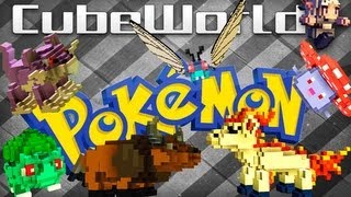 POKEMON In Cube World =O - Cube World Mods #1