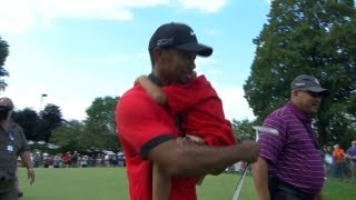 Charlie and Tiger at the Bridgestone Invitational