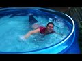 Sadiane Jumping In An Ice Cold Swimming Pool