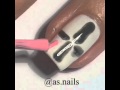 NAIL ART TUTO - Ongles effet spirale (gris, blanc et rose)