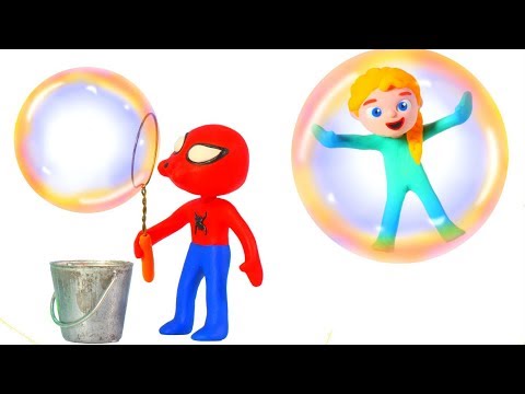 FUNNY KIDS MAKE GIANT BUBBLES ❤ Play Doh Cartoons For Kids