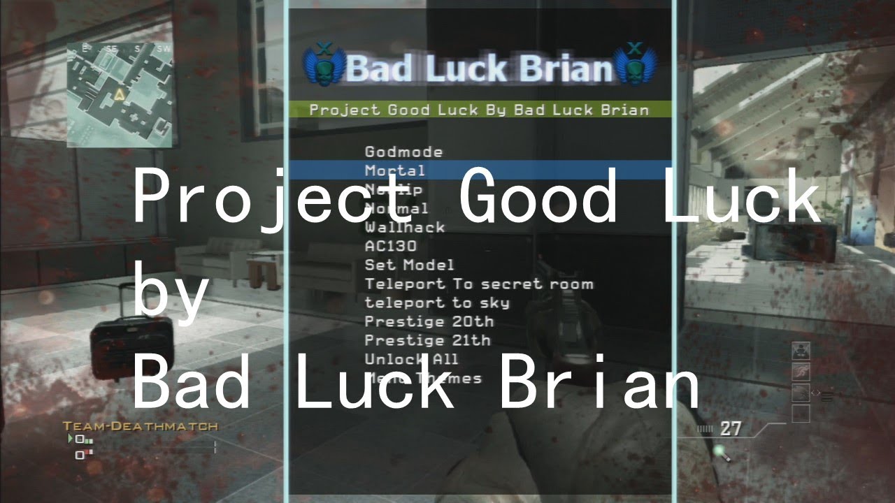 [MW3/PS3] Project Good Luck Mod Menu 1.24 All Clients