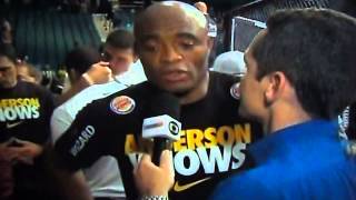 ANDERSON SILVA  APÓS LUTA DIZ QUE PODE PARAR... 06/07/2013