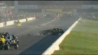 Pro Mod Driver Adam Flamholc crashes at the AAA Insurance Midwest NHRA Nationals