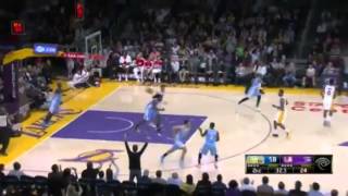 Kenneth Faried Fixes His Mistake   Nuggets vs Lakers   January 5  2014   NBA 2013 14 Season