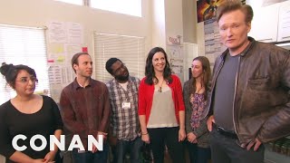 Conan Hangs Out With His Interns