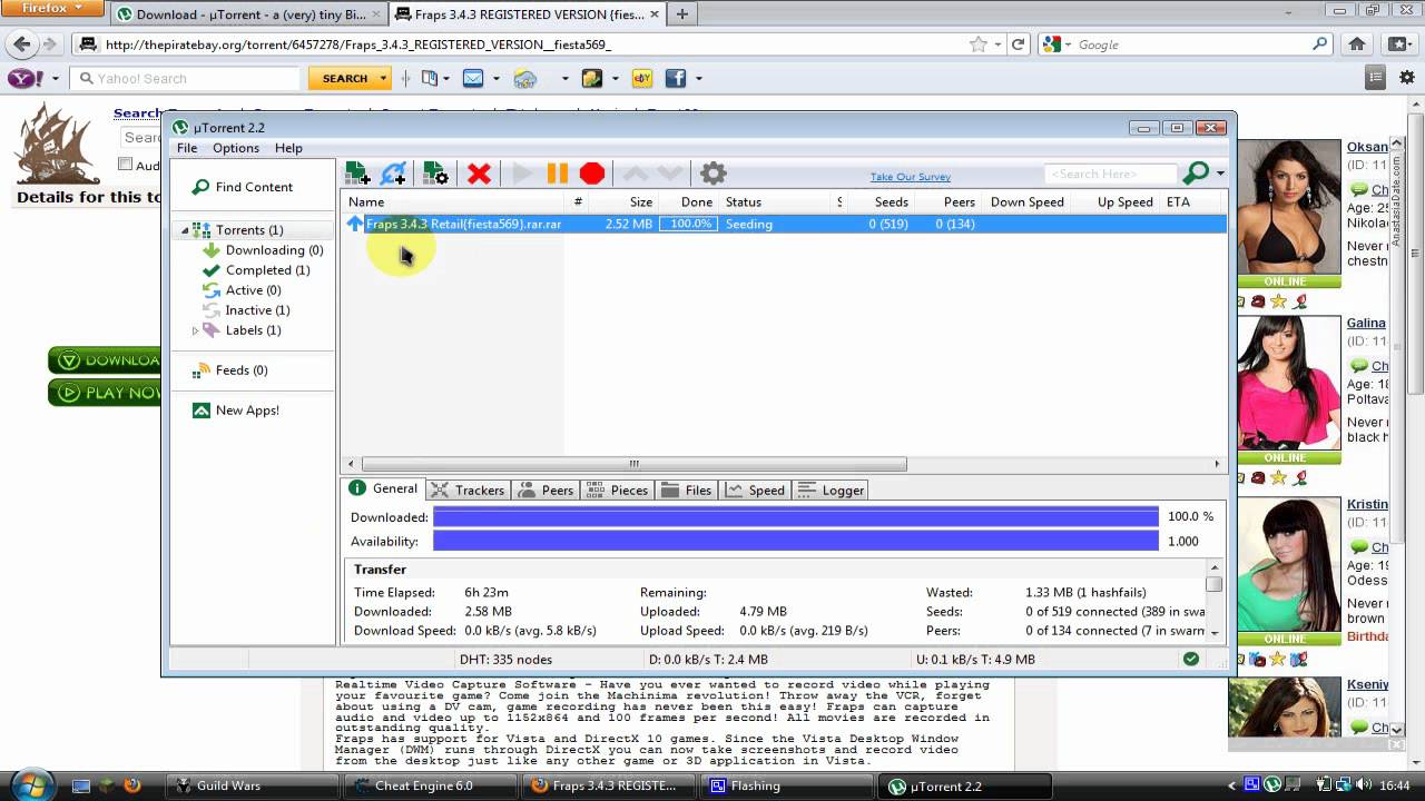 ... fraps fraps 3.4.3 registered version for free (torrent) - YouTube