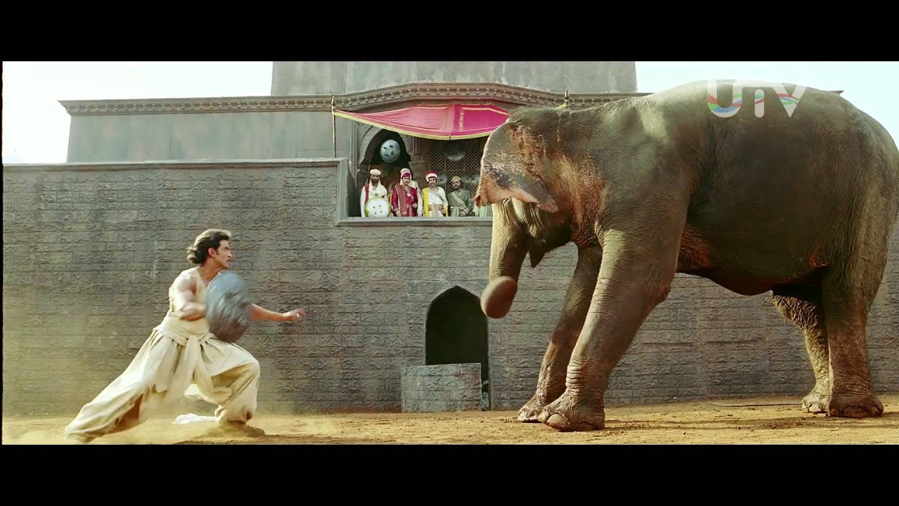Jodhaa Akbar | 2008 | Elephant Fight Scene | Hrithik Roshan - YouTube