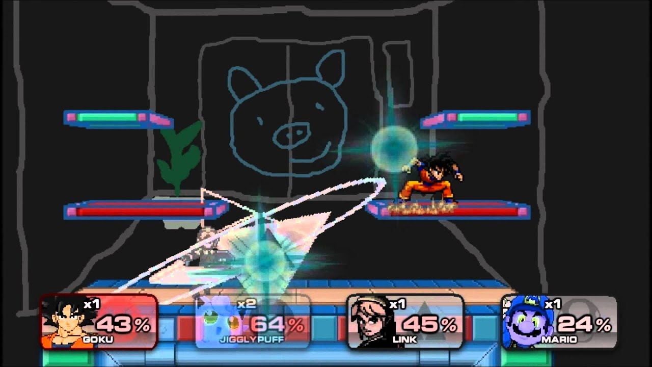 Super Smash Flash 2 v0.9 - Goku V.S. Jigglypuff, Link, & Mario ...