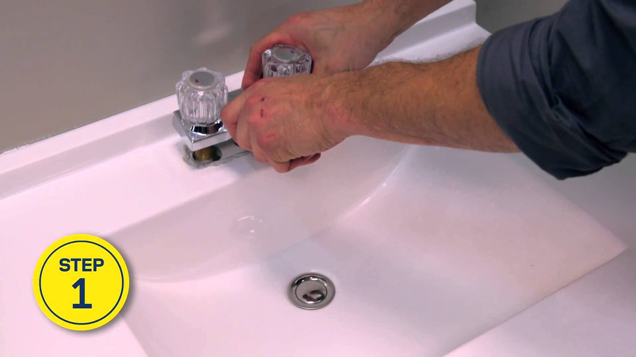 replace bathroom sink faucet video
