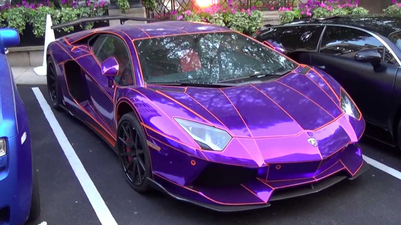 EPIC Chrome Purple Lamborghini Aventador by LB Performance in London