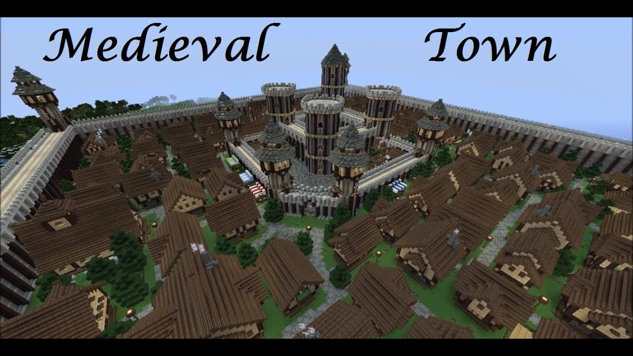 minecraft huge medieval city map download
