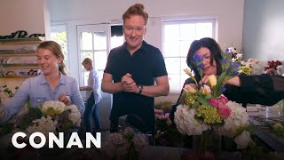 Conan Delivers Valentine's Day Bouquets