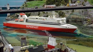 Modellbahn Norwegen mit Hafen von Bergvik und Tromsø im Miniatur Wunderland