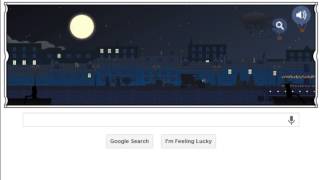 Claude Debussy Google logo (Doodle) with Clair de Lune