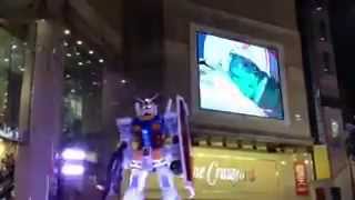 時代廣場Gundam Docks at Hong Kong 露天廣場燈光試演 - RX78篇