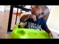 Funny Baby Falls Asleep But Continues to Eat