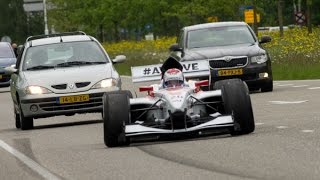 Jos Verstappen - FA1 race car - On the road in Lelystad traffic!